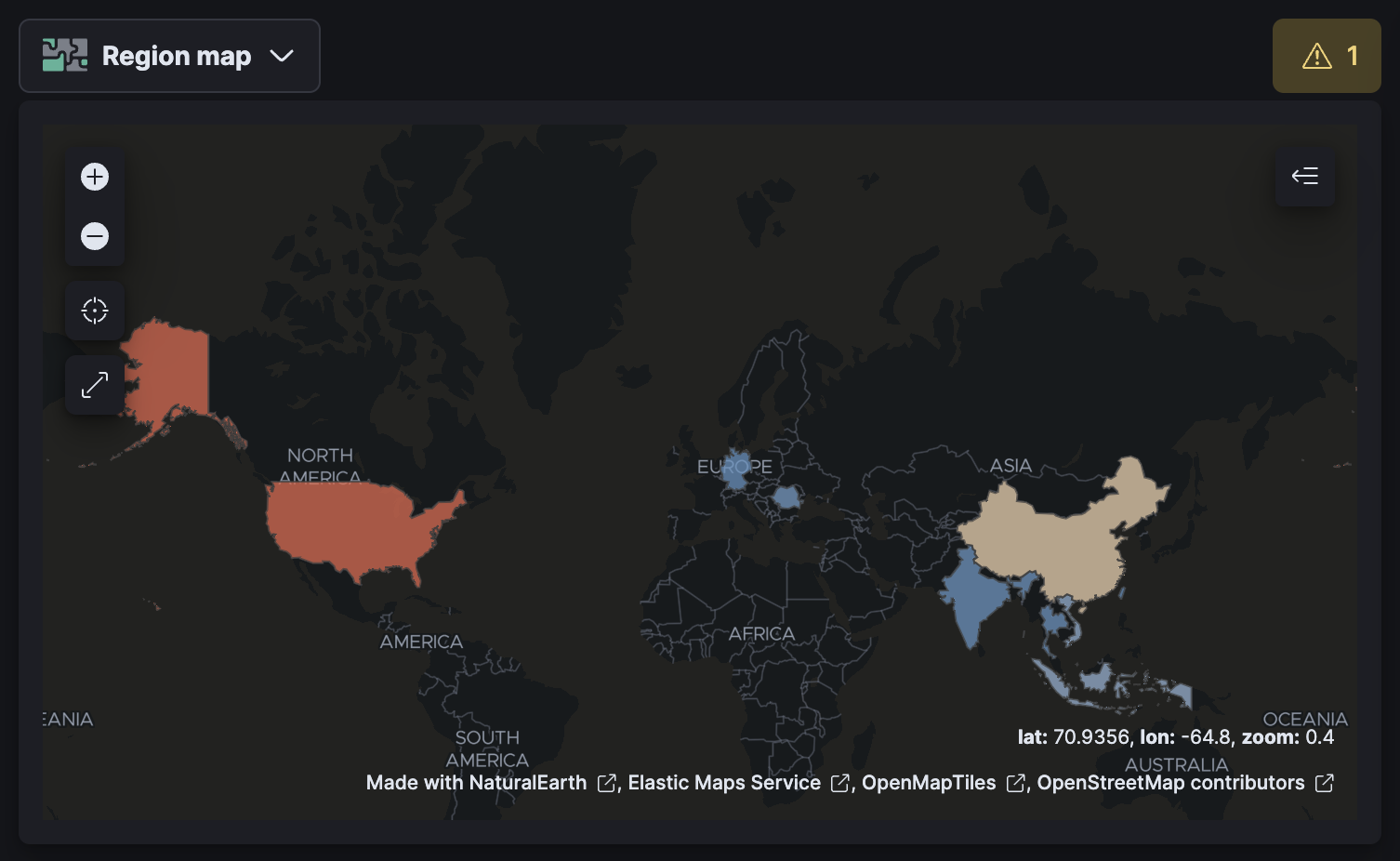 Carte GeoIP des sources d'attaque